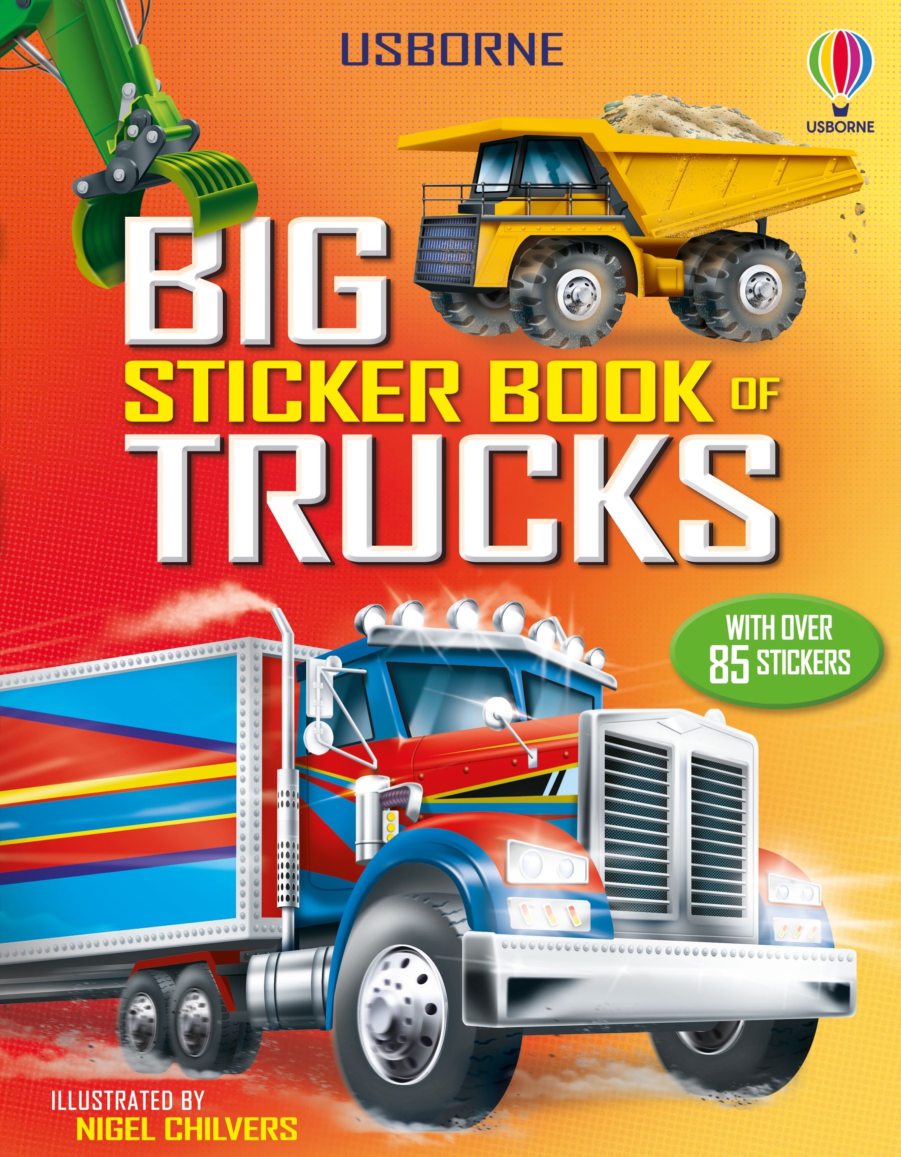 Coperta cărții „Big Sticker Book of Trucks”, reprezentativă pentru colecția Big Sticker Books