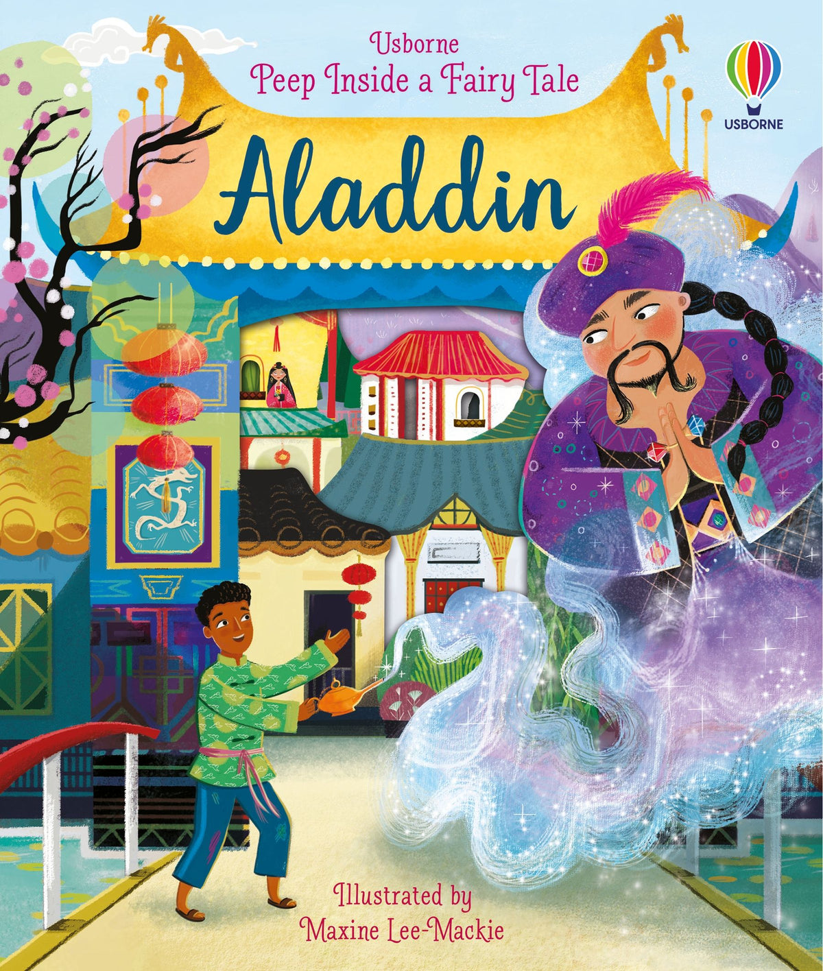 Coperta cărții „Peep Inside a Fairy Tale Aladdin”, reprezentativă pentru colecția Peep Inside a Fairy Tale