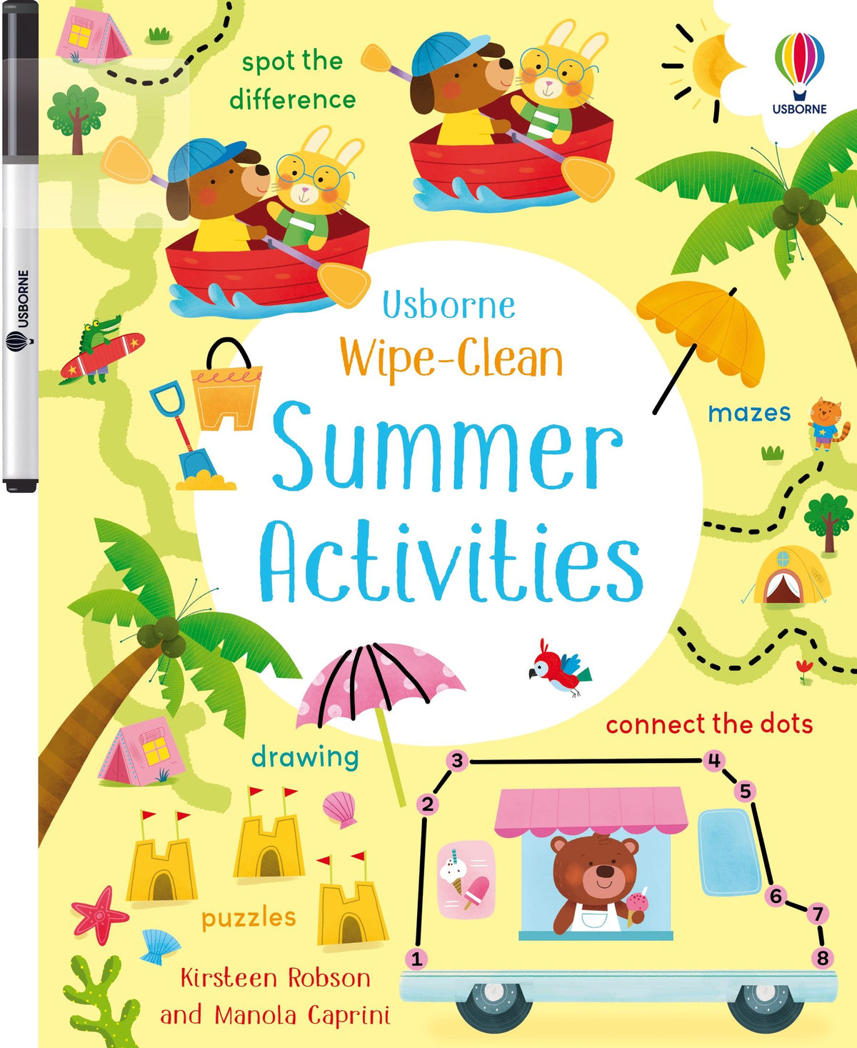 Coperta cărții „Wipe-Clean Summer Activities”, reprezentativă pentru colecția Wipe-clean Activities