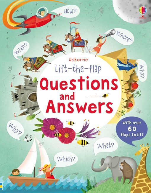 Coperta cărții „Lift-the-flap Questions and Answers”, reprezentativă pentru colecția Questions and Answers