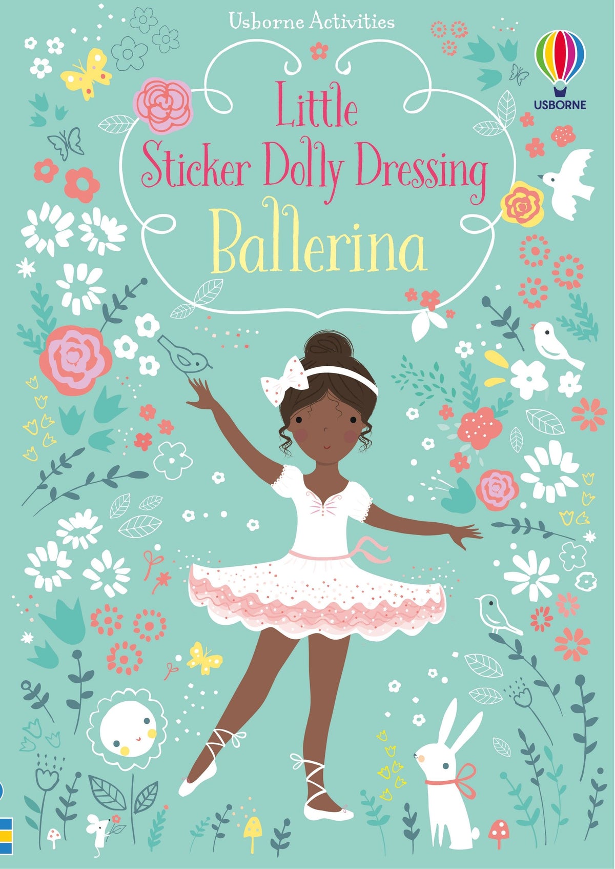 Coperta cărții „Little Sticker Dolly Dressing Ballerina”, reprezentativă pentru colecția Little Sticker Dolly Dressing
