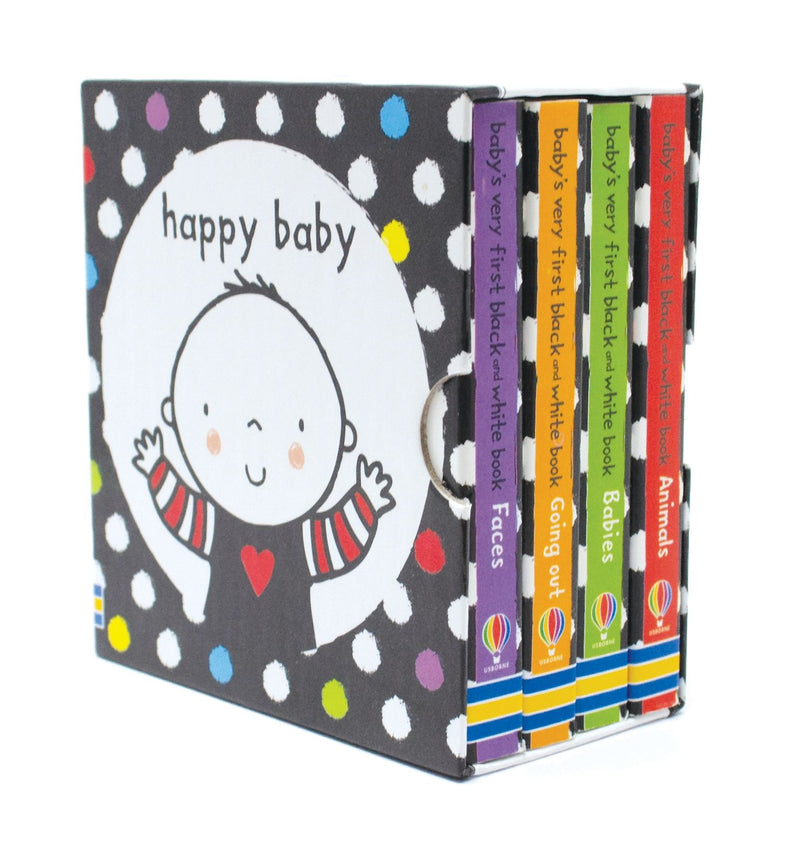 Coperta cărții „Baby's Very First Black and White Little Library”, reprezentativă pentru colecția Personaje & povești