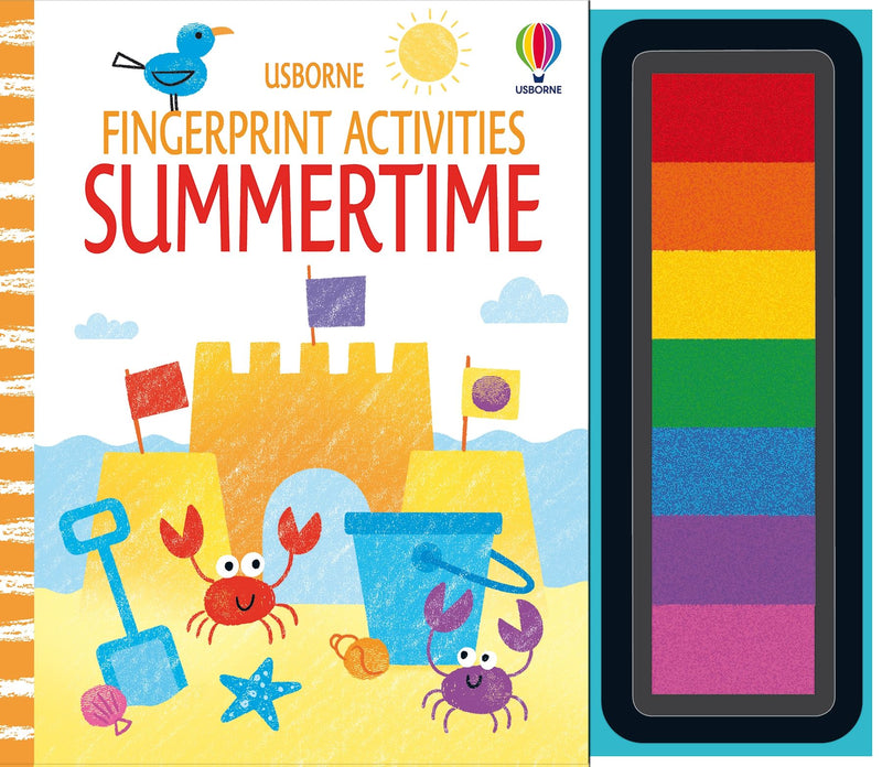 Coperta cărții „Fingerprint Activities Summertime”, reprezentativă pentru colecția Fingerprint Activities