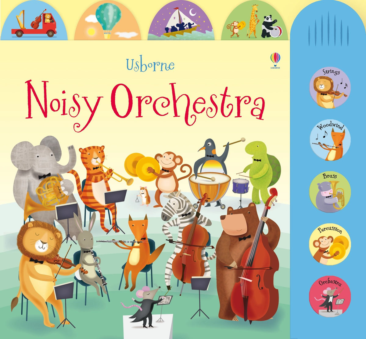Coperta cărții „Noisy Orchestra”, reprezentativă pentru colecția Noisy Books