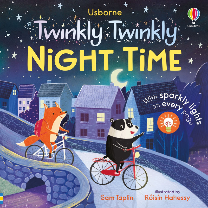 Coperta cărții „Twinkly Twinkly Night Time”, reprezentativă pentru colecția Rutina de somn