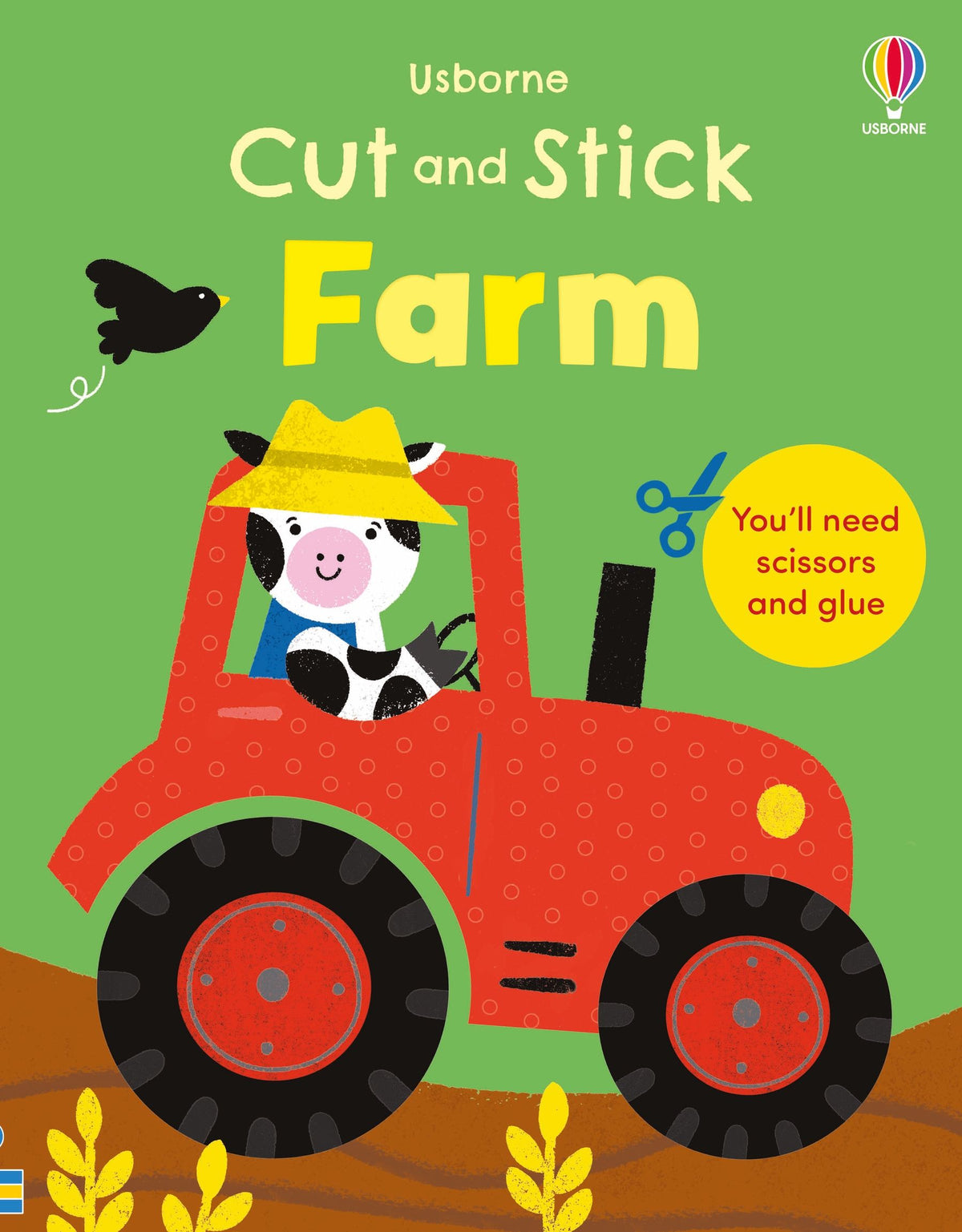 Coperta cărții „Cut and Stick Farm”, reprezentativă pentru colecția Cut and Stick
