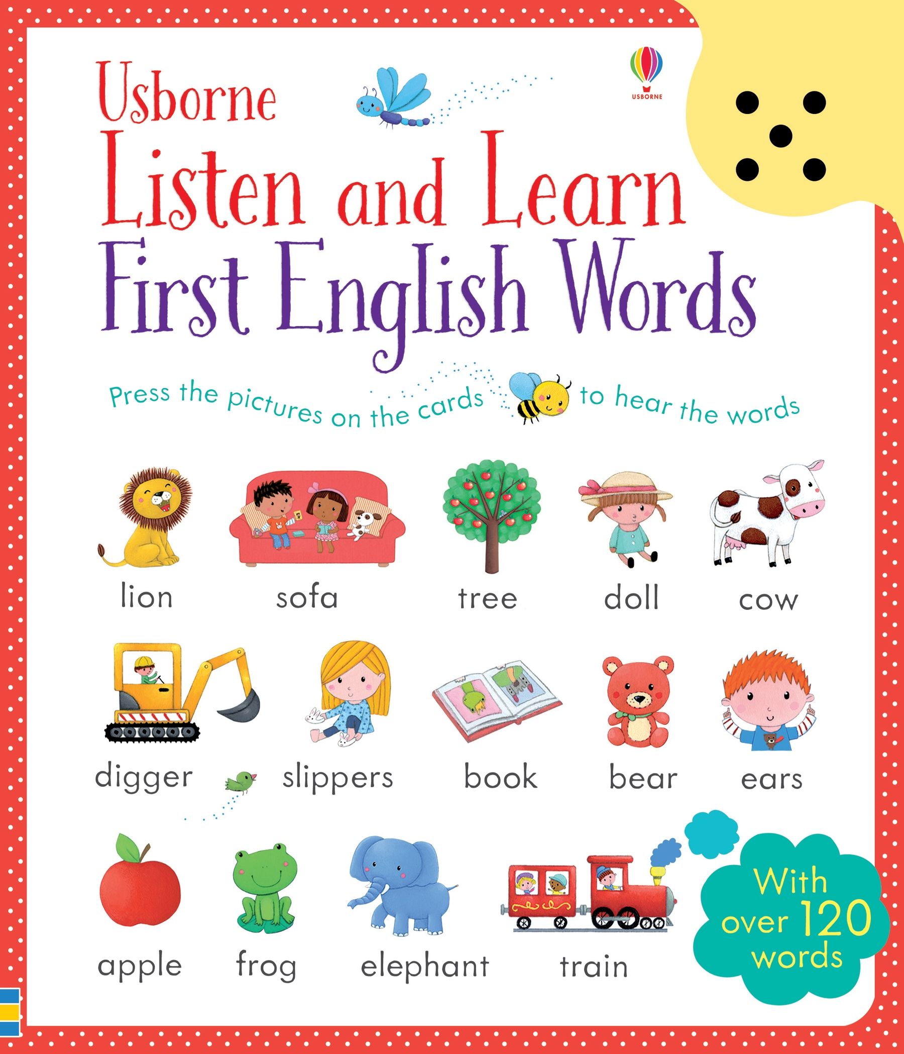 Coperta cărții „Listen and Learn First English Words”, reprezentativă pentru colecția Listen and Learn