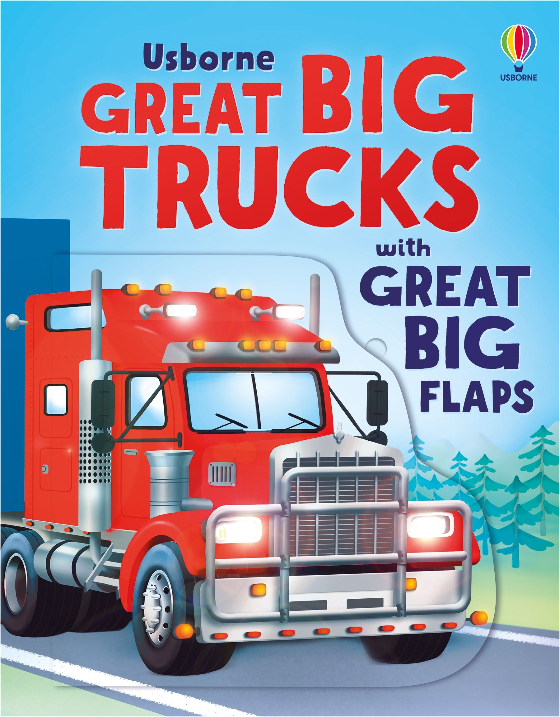 Coperta cărții „Great Big Trucks (with great big flaps)”, reprezentativă pentru colecția Great Big Flaps