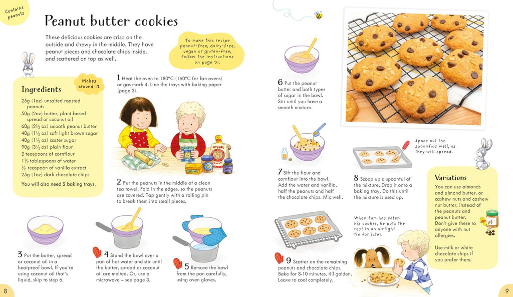 Usborne – Poppy and Sam's Baking Book – Carte pentru copii 3+ ani – carte pentru copii Usborne, detalii conținut