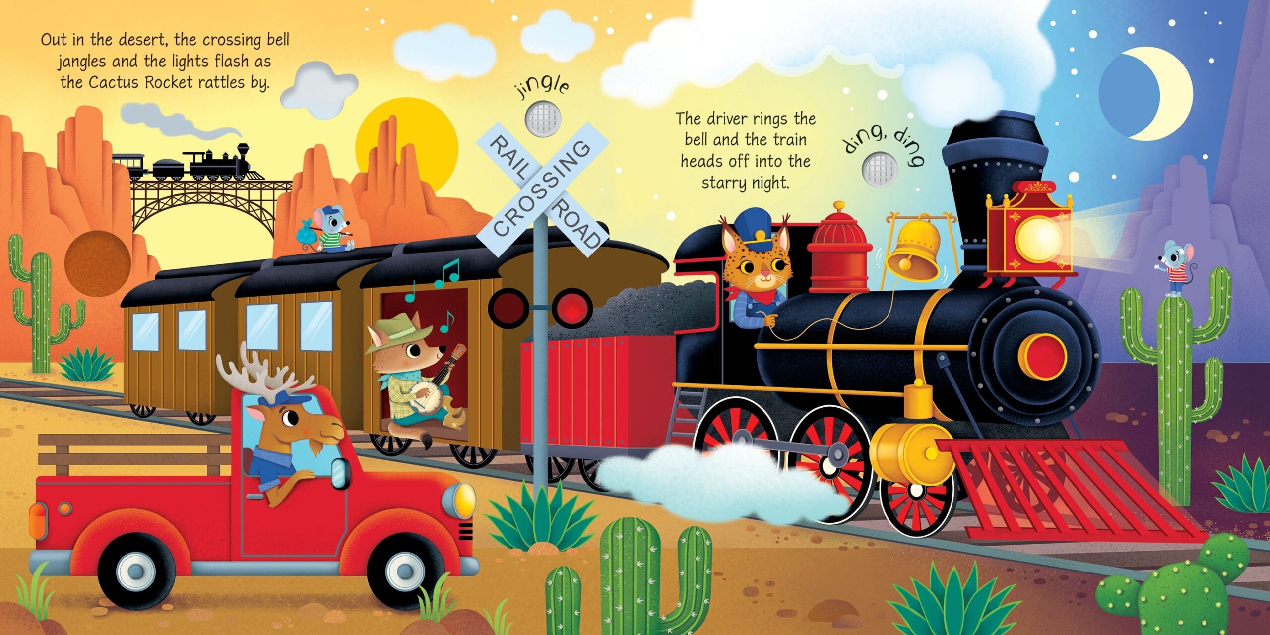 Usborne – Trains Sound Book – Carte cu sunete pentru copii 6+ luni – carte pentru copii Usborne, preview pagini