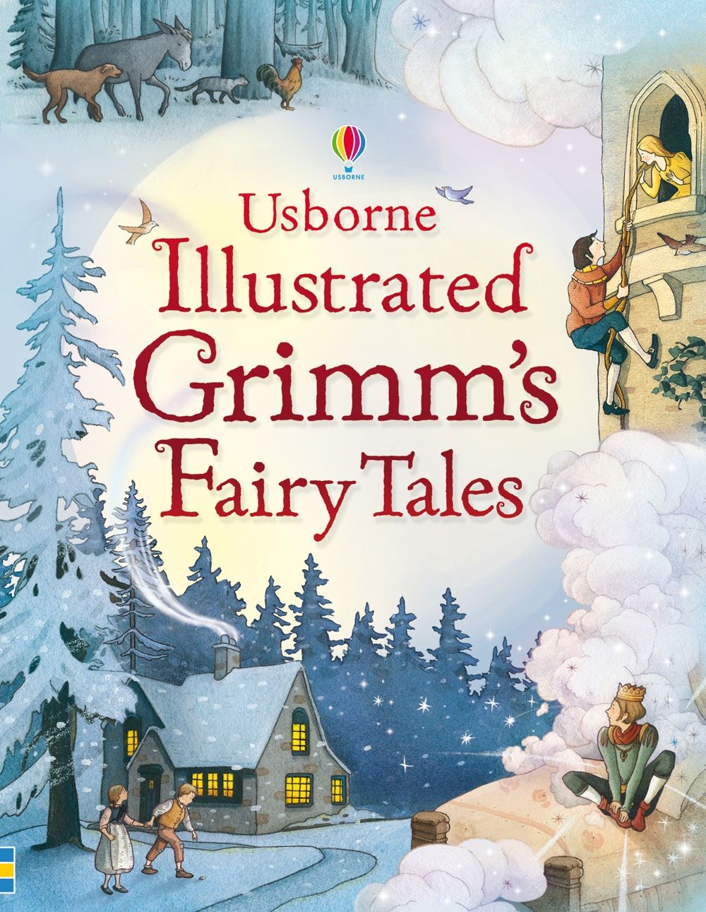 Usborne – Illustrated Grimm's Fairy Tales – Carte pentru copii 7+ ani – carte pentru copii Usborne, copertă