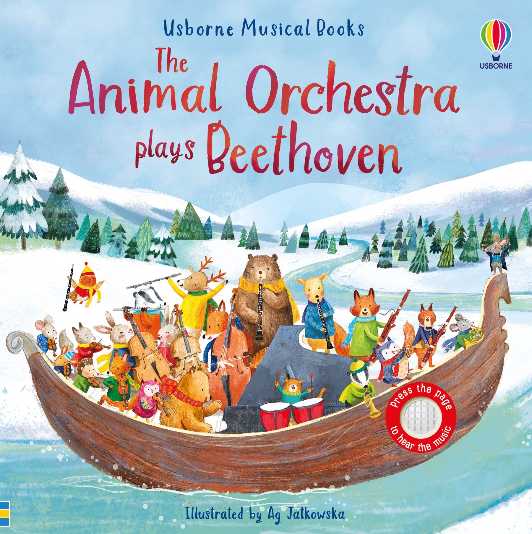 Usborne – The Animal Orchestra Plays Beethoven – Carte pentru copii 6+ luni – carte pentru copii Usborne, copertă