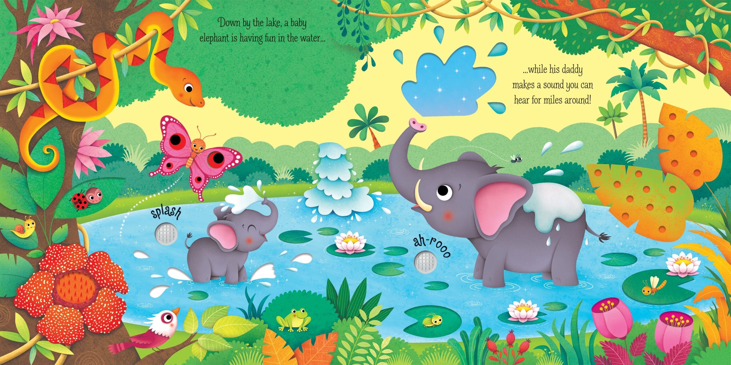 Usborne – Jungle Sounds – Carte cu sunete pentru copii 3+ ani – carte pentru copii Usborne, detalii conținut cu sunete