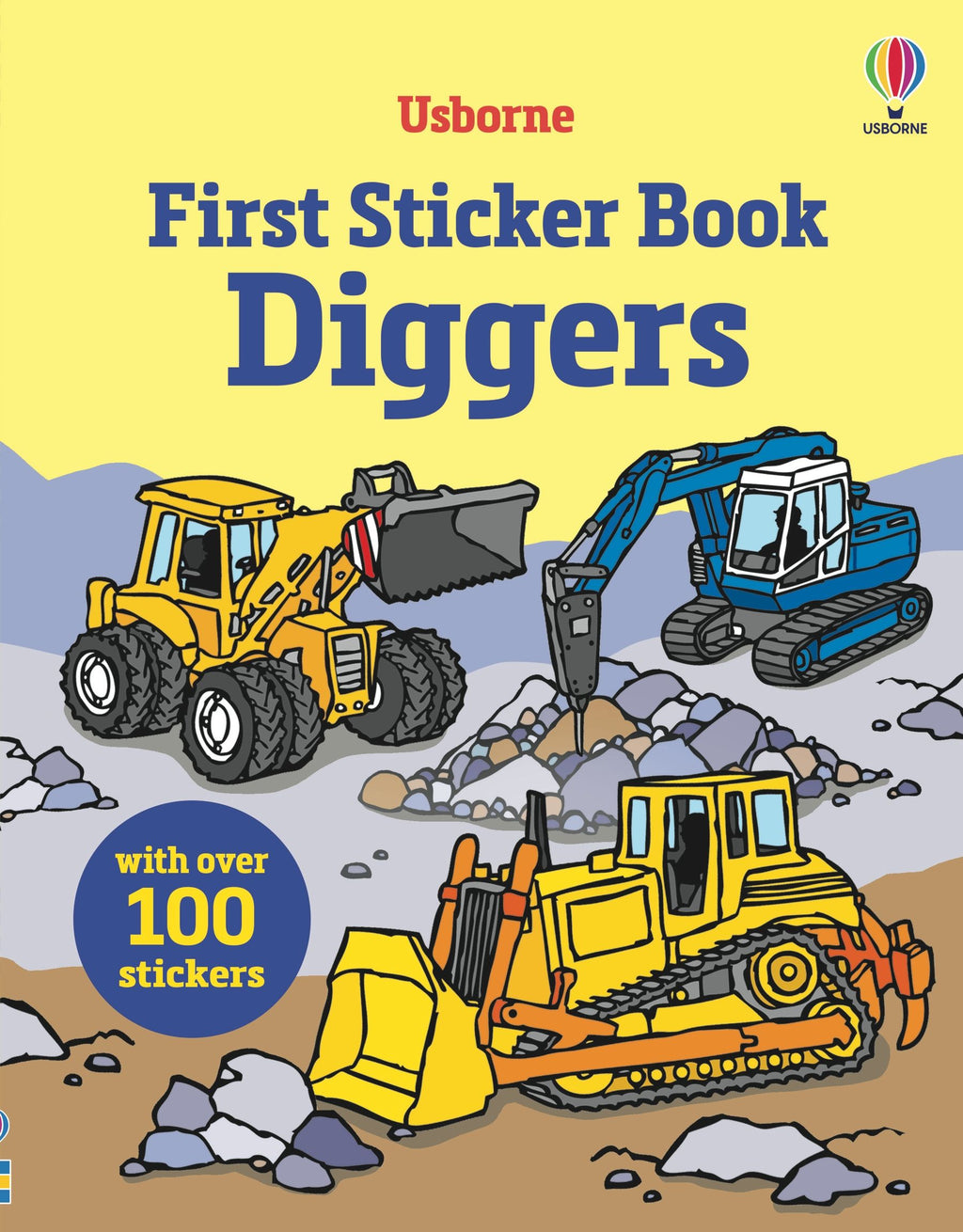 Usborne – First Sticker Book Diggers – Carte cu stickere pentru copii 3+ ani – carte pentru copii Usborne, copertă
