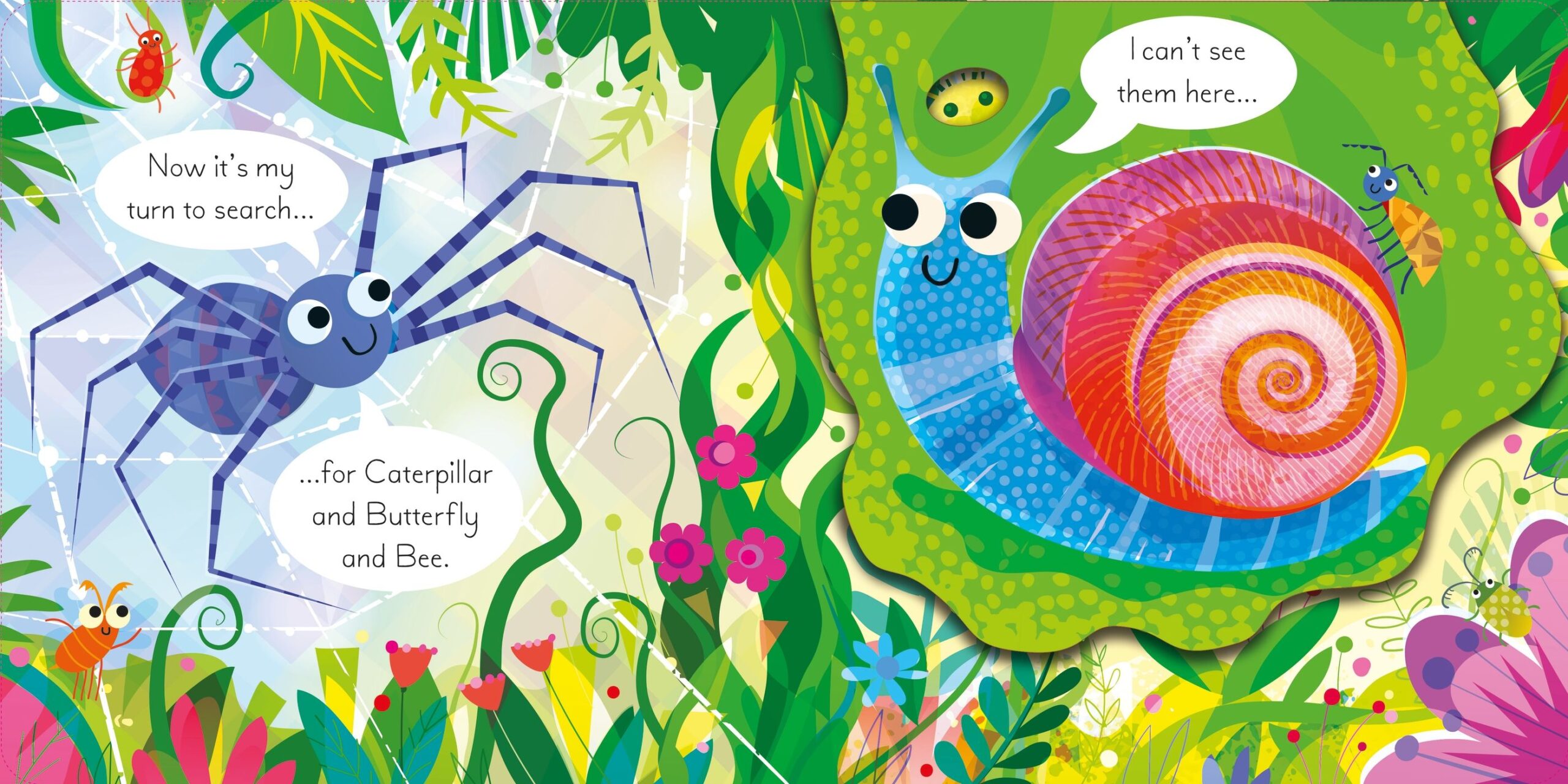 Usborne – Play Hide and Seek with Bee – Carte pentru copii 12+ luni – carte pentru copii Usborne, detalii conținut