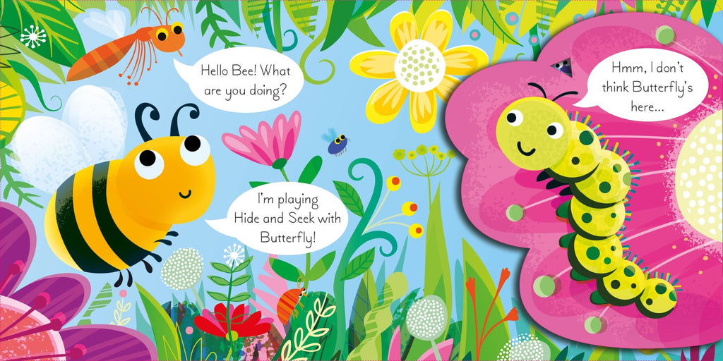 Usborne – Play Hide and Seek with Bee – Carte pentru copii 12+ luni – carte pentru copii Usborne, pagini interior ilustrate
