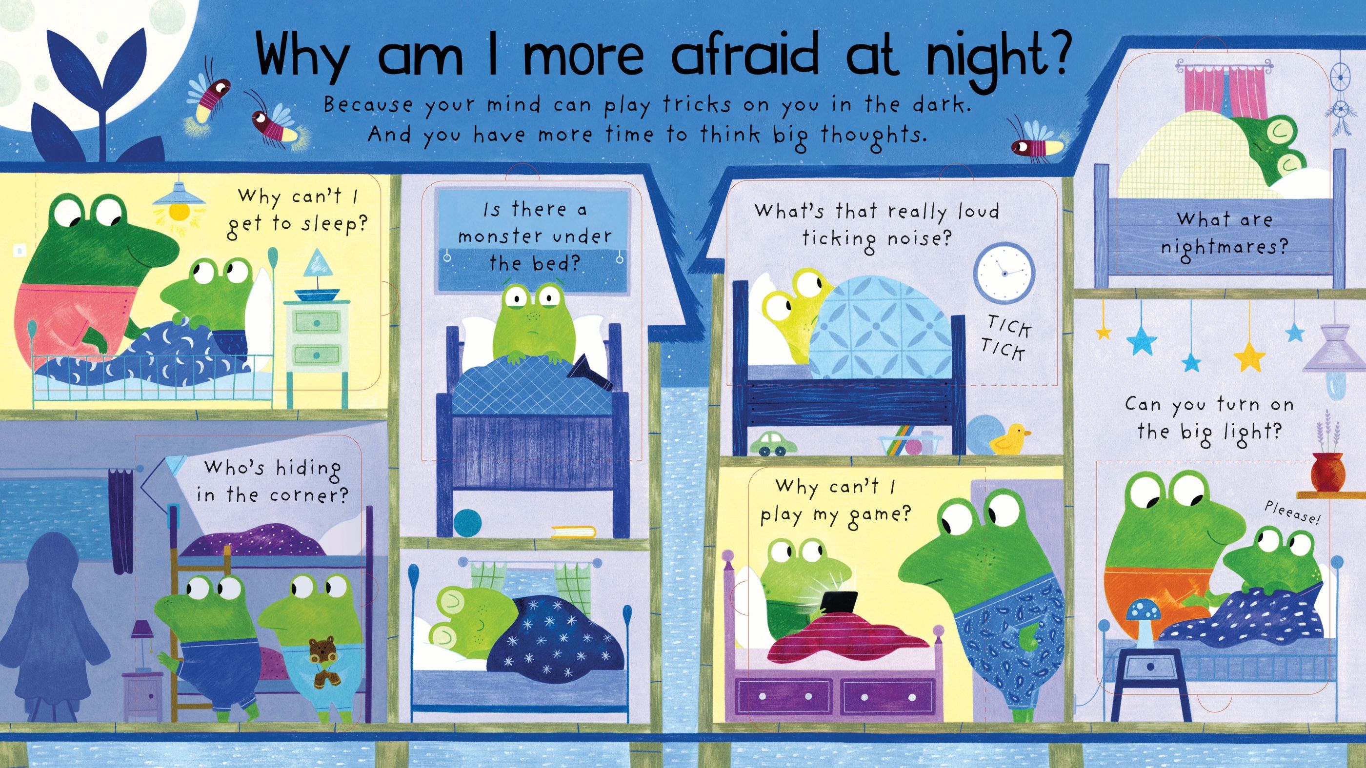 Usborne – First Questions and Answers: Why am I afraid? – Carte cu clapete pentru copii 4+ ani – carte pentru copii Usborne, preview pagini