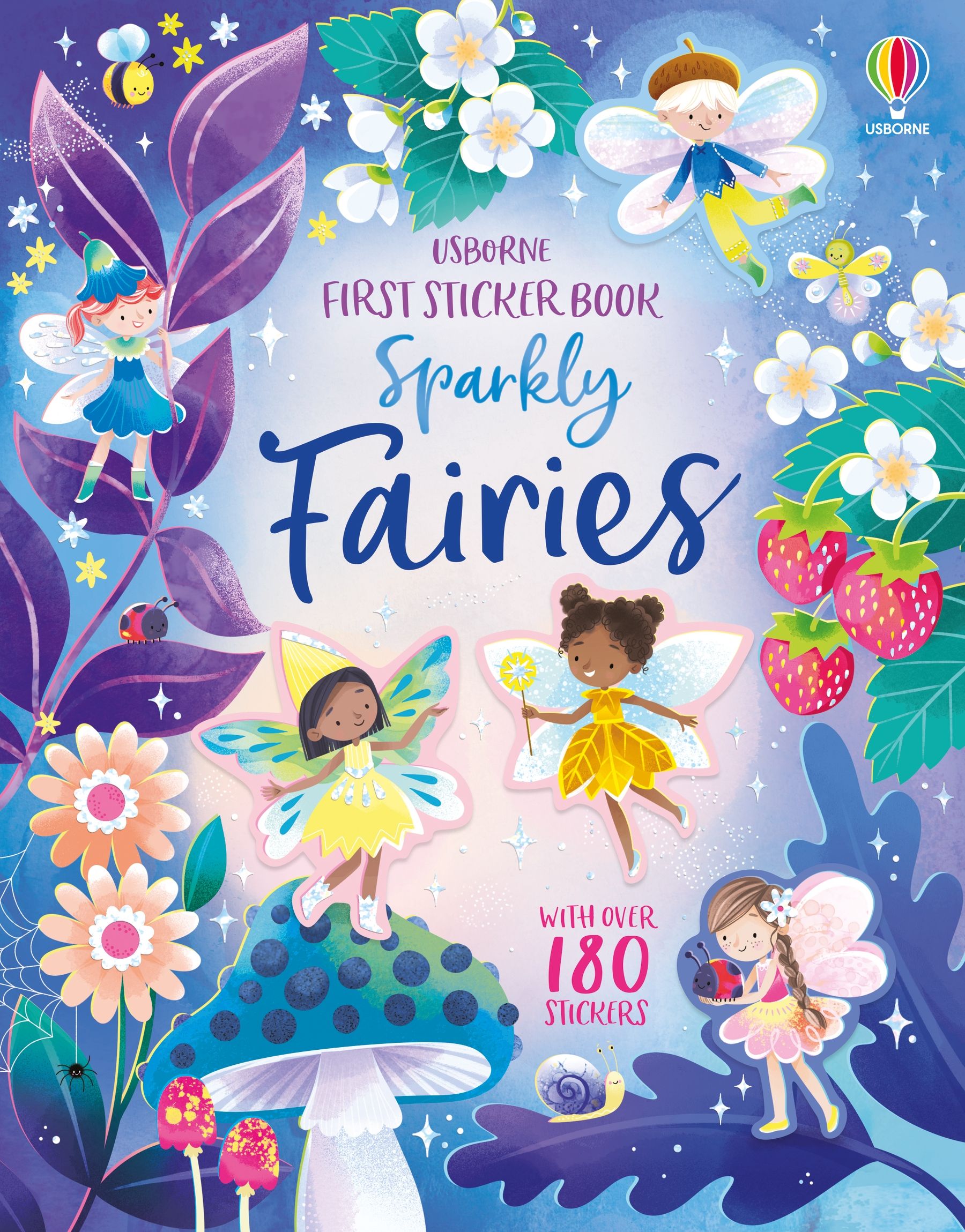 Usborne – First Sticker Book Sparkly Fairies – Carte cu stickere pentru copii 3+ ani – carte pentru copii Usborne, copertă