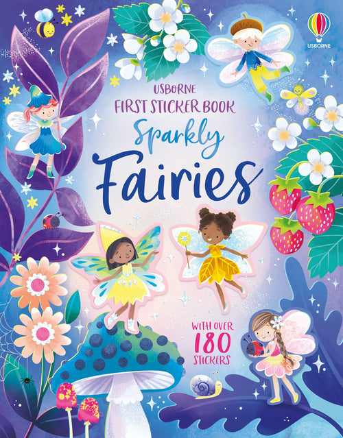 Usborne – First Sticker Book Sparkly Fairies – Carte cu stickere pentru copii 3+ ani – carte pentru copii Usborne, copertă