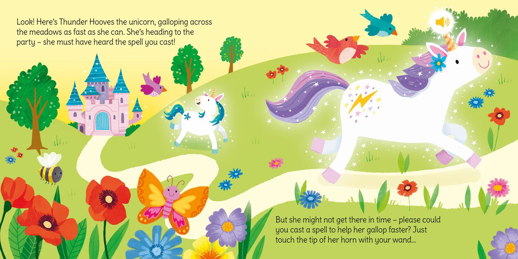 Usborne – Wand Books: Unicorn Magic – Carte cu sunete pentru copii 3+ ani – carte pentru copii Usborne, pagini interior ilustrate