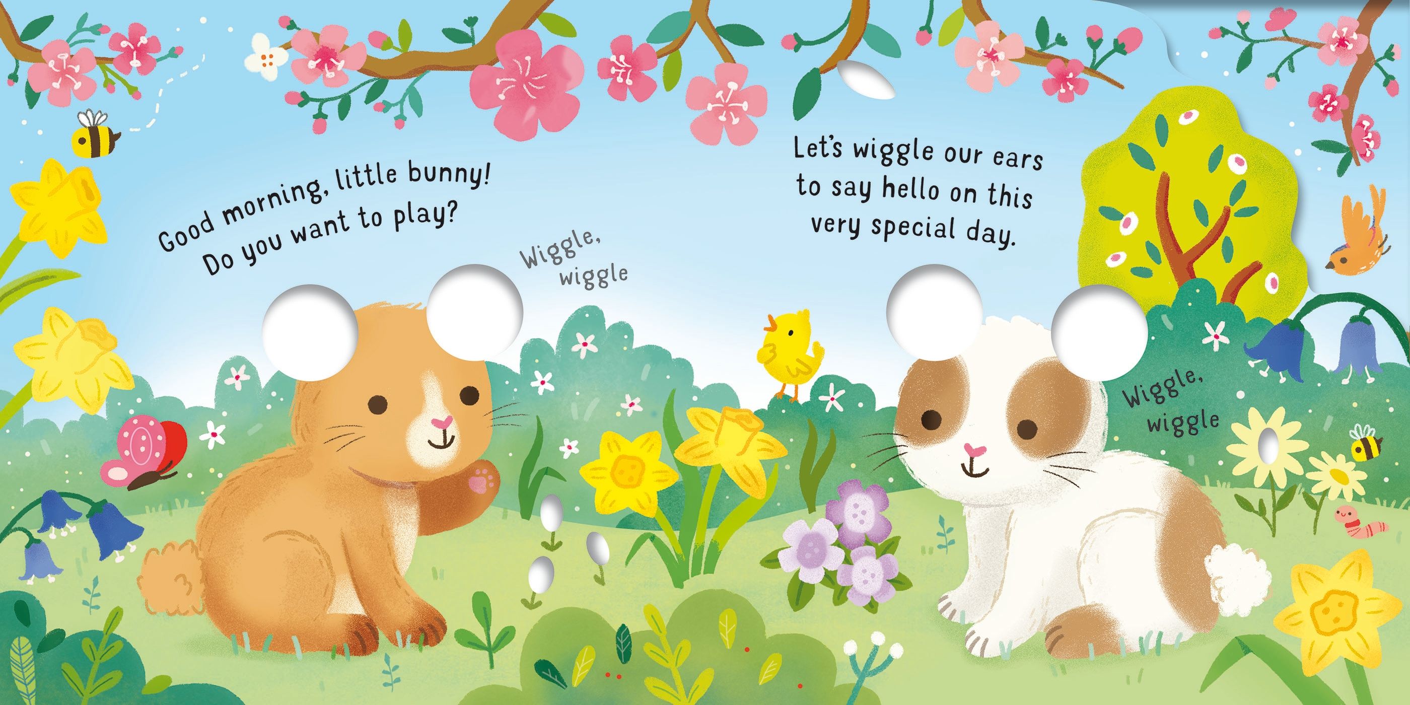 Usborne – Fingerwiggly Easter Bunnies – Carte pentru copii 12+ luni – carte pentru copii Usborne, pagini interior ilustrate