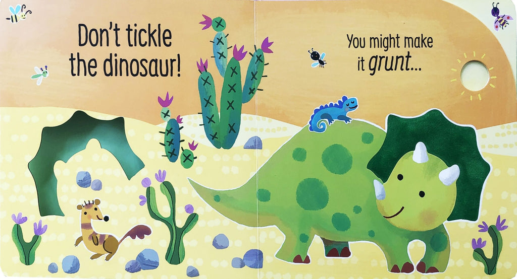 Usborne – Don't Tickle the Dinosaur! – Carte cu sunete pentru copii 6+ luni – carte pentru copii Usborne, preview pagini