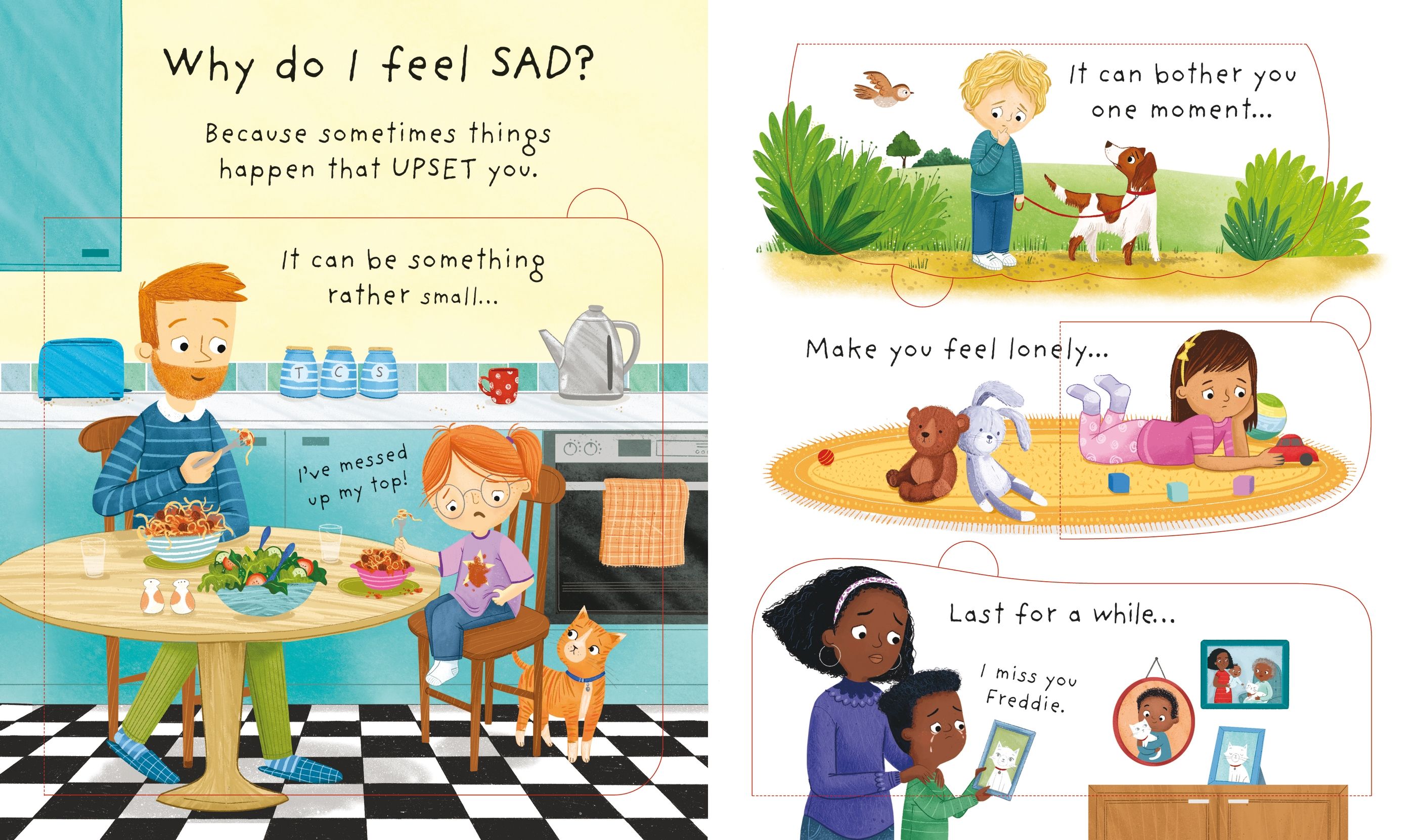 Usborne – Very First Questions & Answers: Why do I (sometimes) feel sad? – Carte pentru copii 3+ ani – carte pentru copii Usborne, pagini interior ilustrate