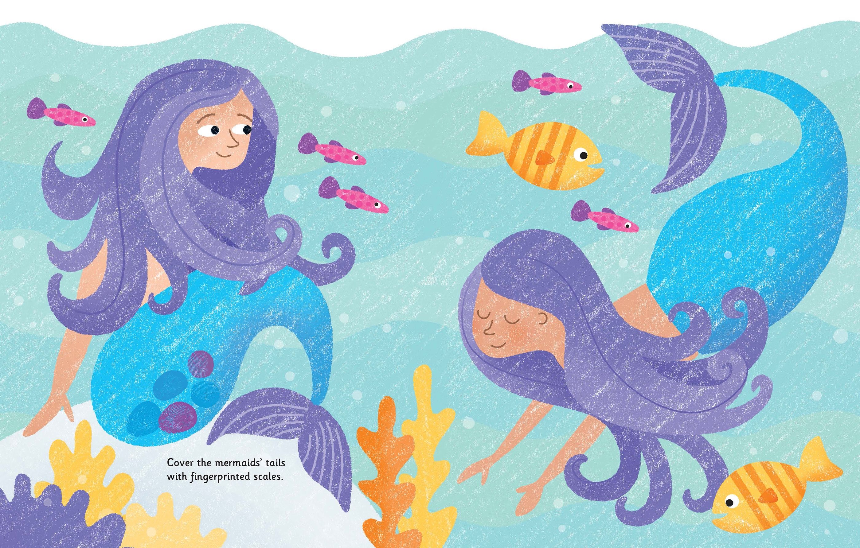 Usborne – Fingerprint Activities Under the Sea – Carte pentru copii 6+ ani – carte pentru copii Usborne, preview pagini