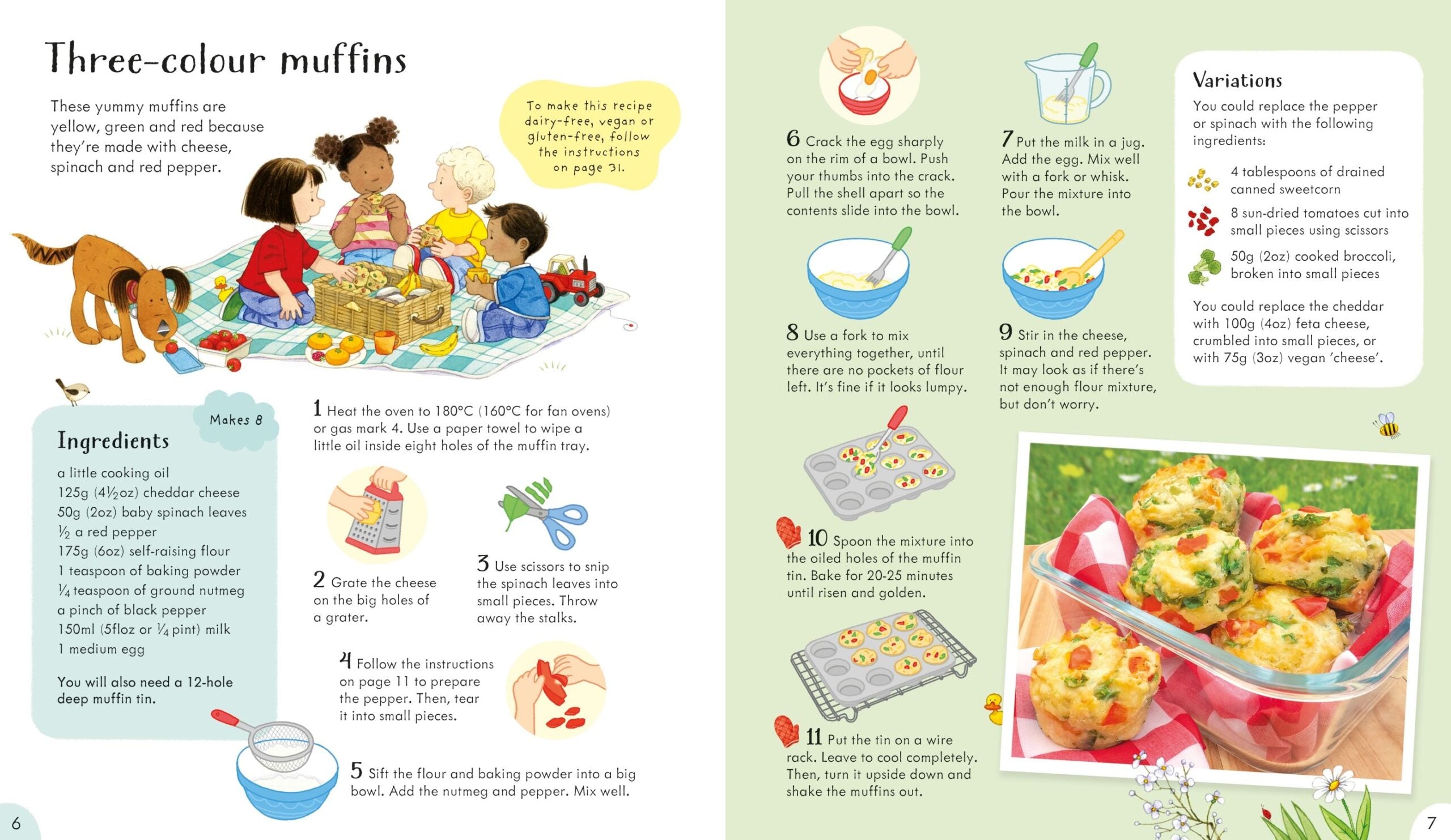 Usborne – Poppy and Sam's Baking Book – Carte pentru copii 3+ ani – carte pentru copii Usborne, preview pagini