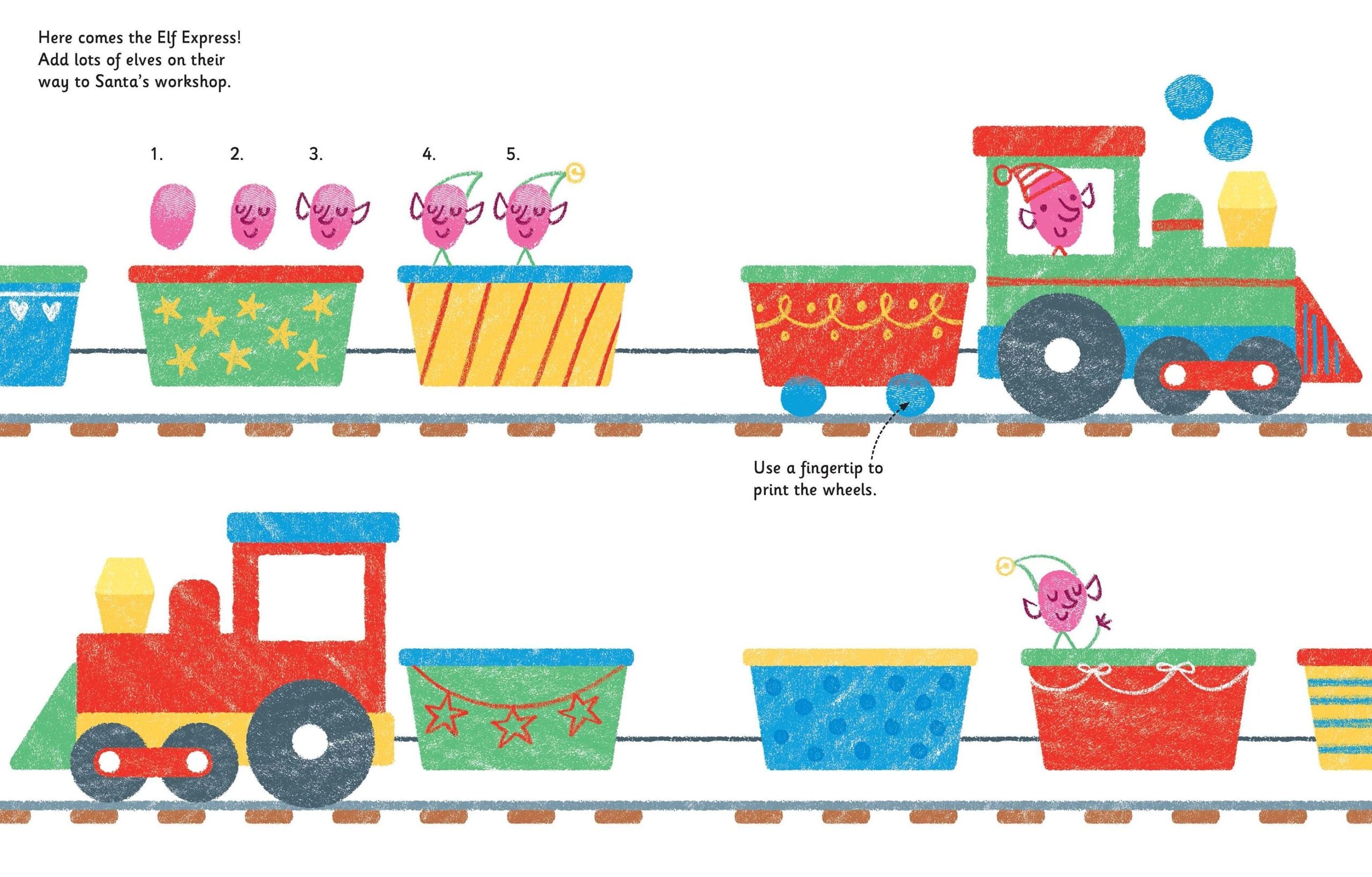 Usborne – Fingerprint Activities Christmas – Carte pentru copii 6+ ani – carte pentru copii Usborne, pagini interior ilustrate