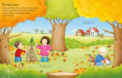 Detaliu din cartea „Poppy and Sam's Autumn Sticker Book”, Usborne – imaginea 2