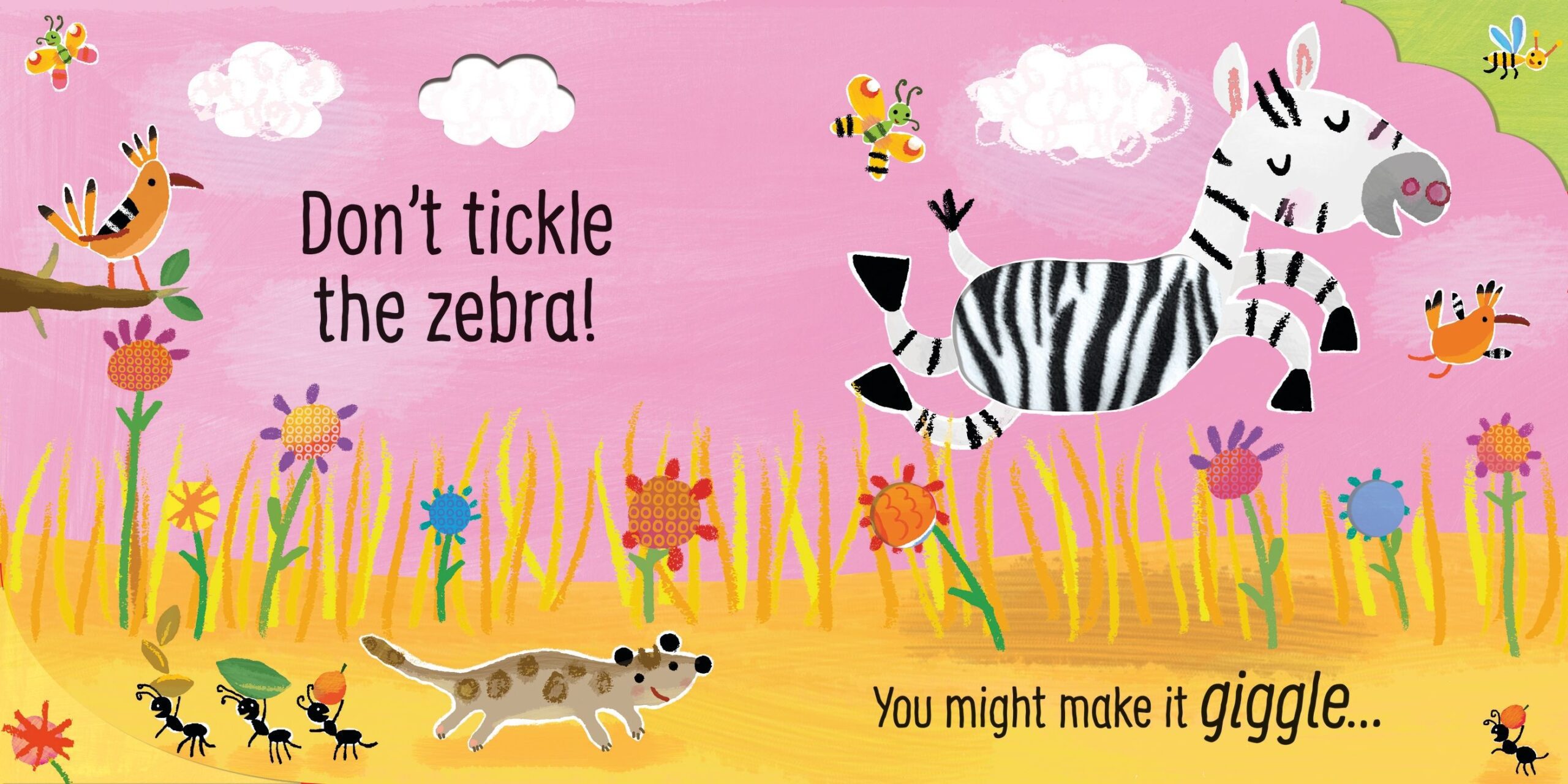 Usborne – Don't Tickle the Lion! – Carte cu sunete pentru copii 6+ luni – carte pentru copii Usborne, detalii conținut