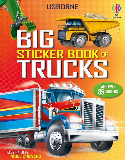 Usborne – Big Sticker Book of Trucks – Carte cu stickere pentru copii 5+ ani – carte pentru copii Usborne, copertă