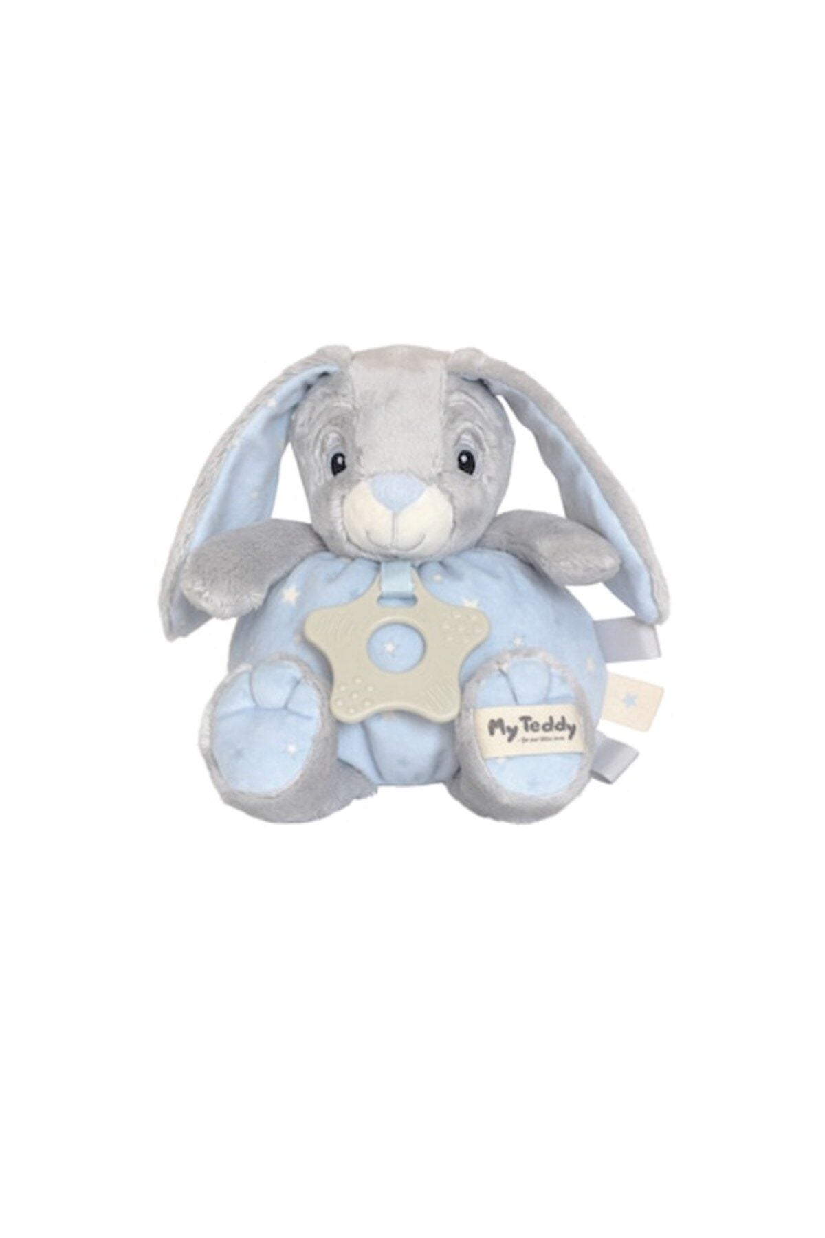My Teddy Iepuraș de pluș zornăitor albastru NSBP image 0