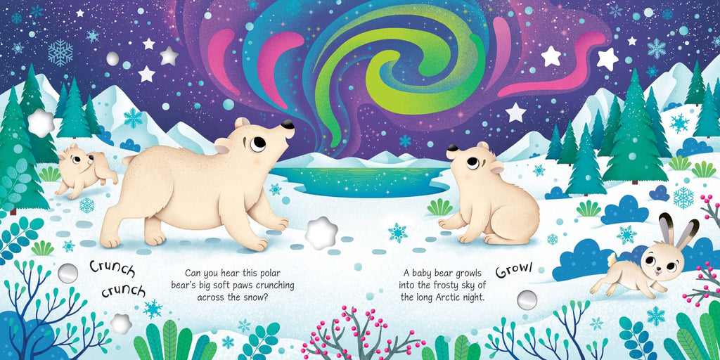 Usborne – Arctic Animals Sound Book – Carte cu sunete pentru copii 6+ luni – carte pentru copii Usborne, preview pagini