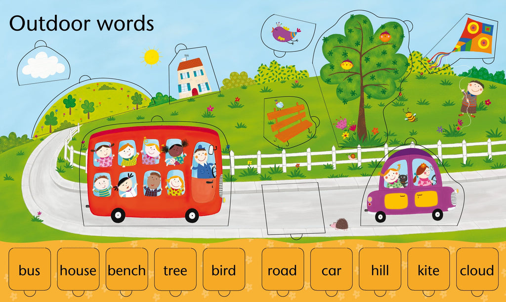 Usborne – Lift-the-Flap Word Book – Carte cu clapete pentru copii 2+ ani – carte pentru copii Usborne, pagini interior ilustrate