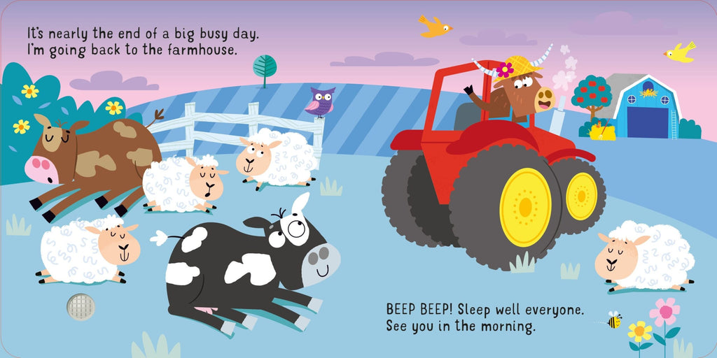Usborne – Let's go on a Tractor – Carte cu sunete pentru copii 12+ luni – carte pentru copii Usborne, preview pagini