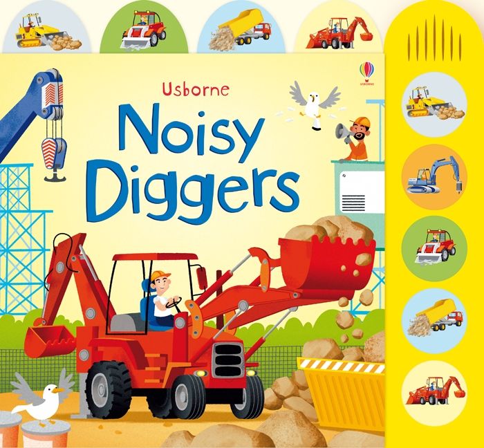 Usborne – Noisy Diggers – Carte pentru copii 3+ ani – carte pentru copii Usborne, copertă