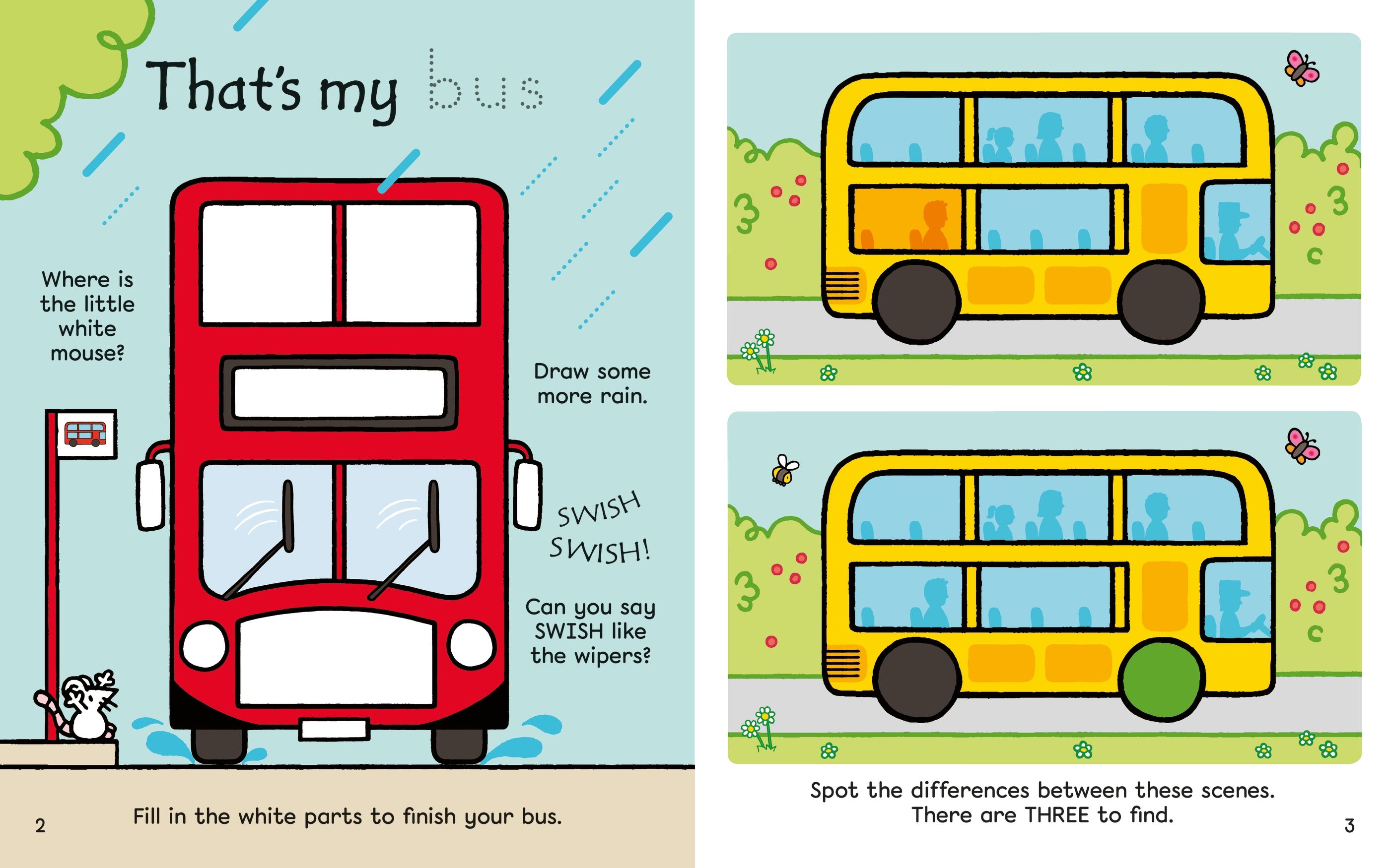 Usborne – That's not my... Things That Go Activity Book – Carte pentru copii 2+ ani – carte pentru copii Usborne, pagini interior ilustrate