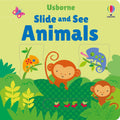 Usborne – Slide and See Animals – Carte pentru copii 6+ luni – carte pentru copii Usborne, copertă