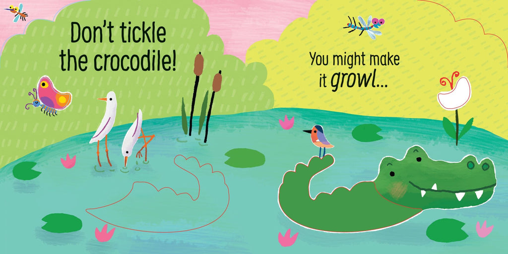 Usborne – Don't Tickle the Crocodile! – Carte cu sunete pentru copii 6+ luni – carte pentru copii Usborne, preview pagini