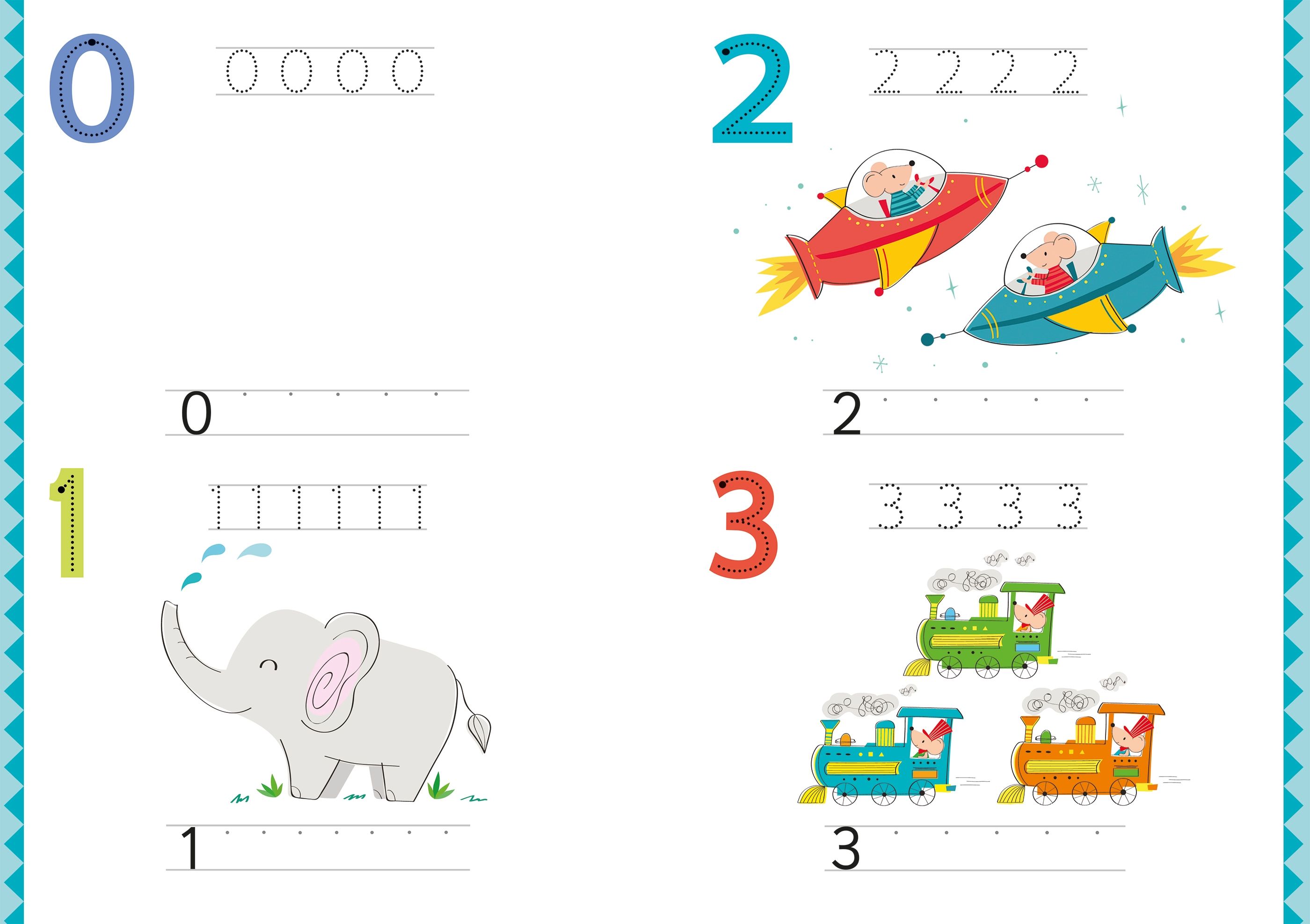 Usborne – Little Wipe-Clean Numbers – Carte de activități (refolosibilă) pentru copii 3+ ani – carte pentru copii Usborne, pagini interior ilustrate
