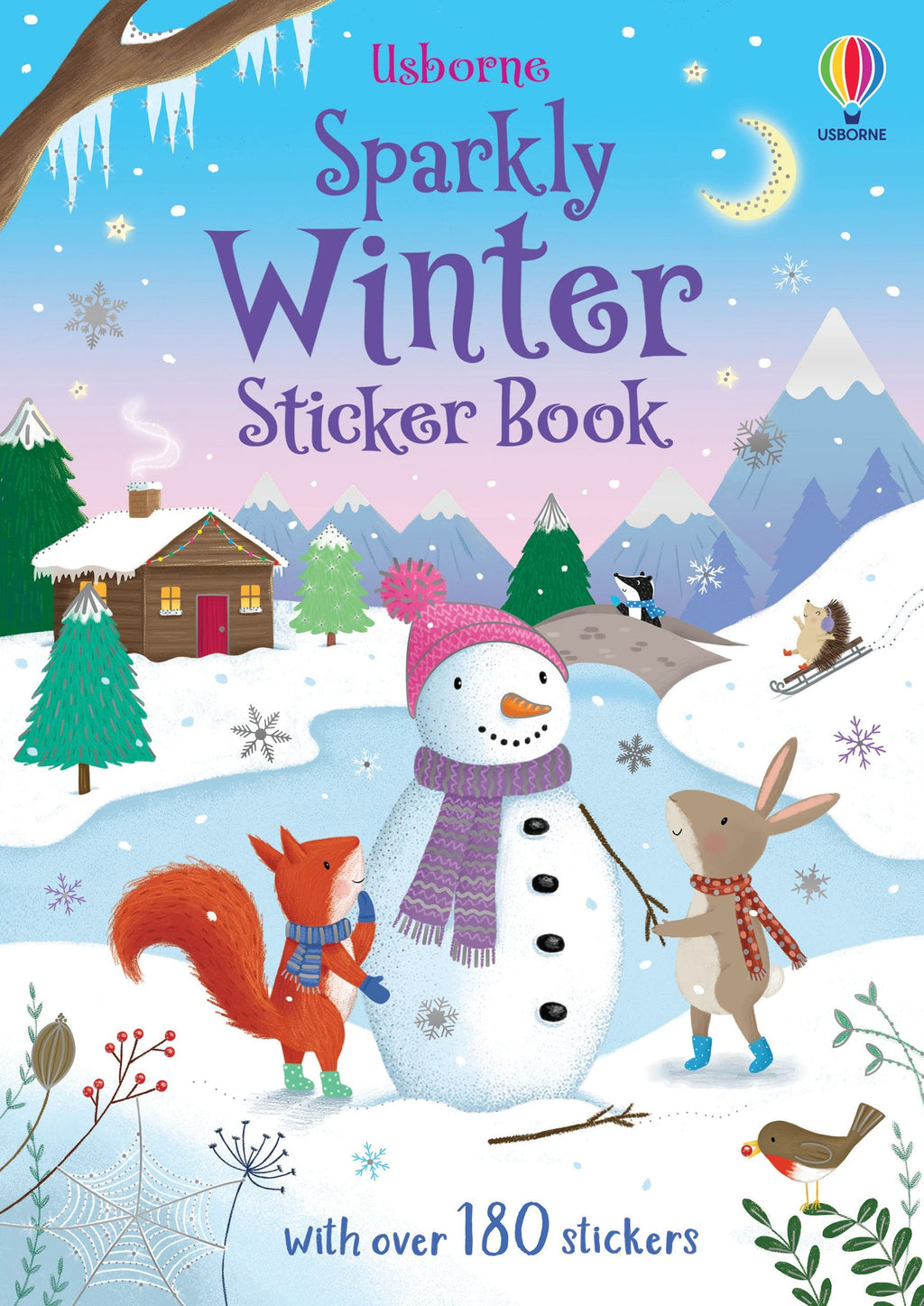 Usborne – Sparkly Winter Sticker Book – Carte cu stickere pentru copii 3+ ani – carte pentru copii Usborne, copertă