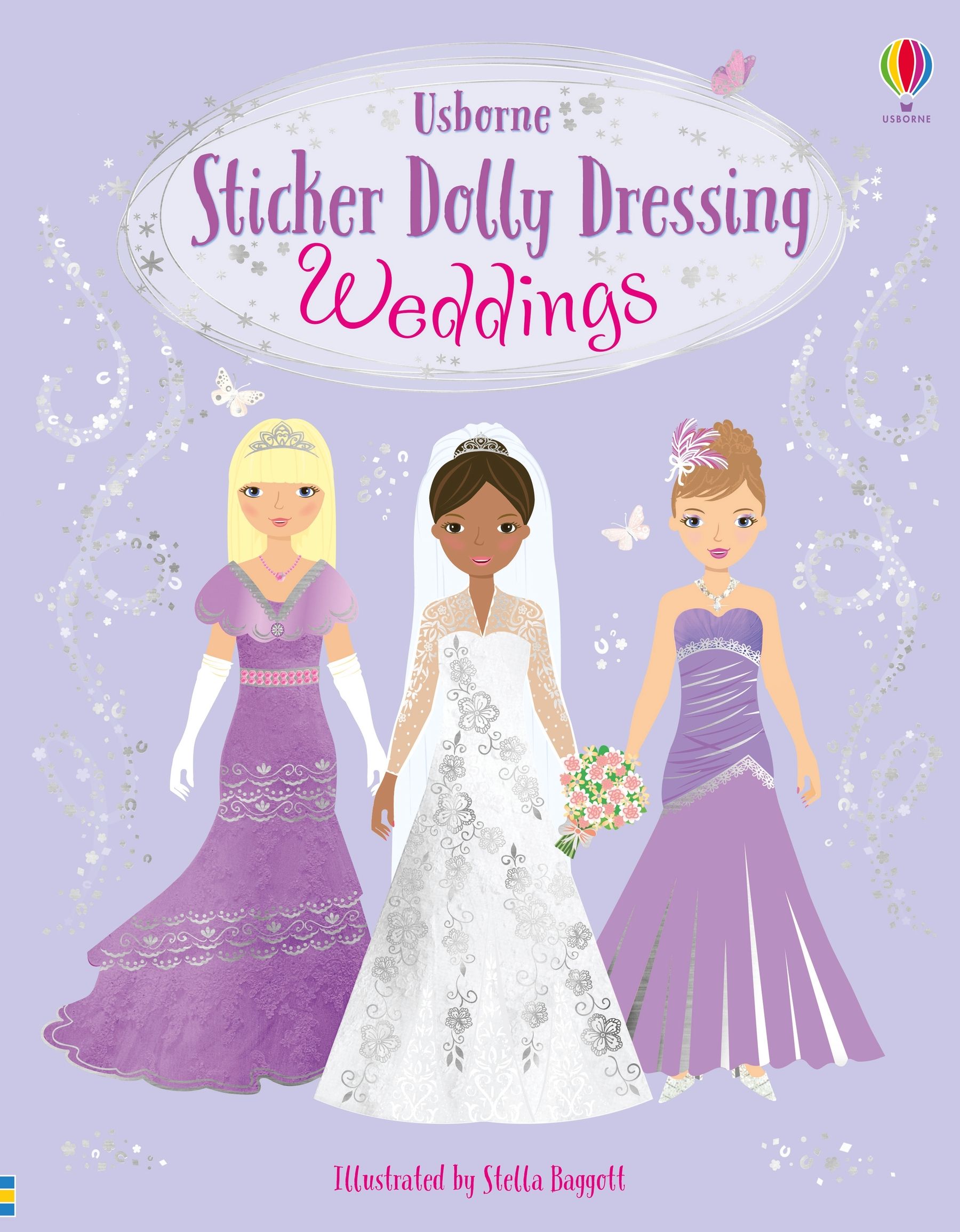 Usborne – Sticker Dolly Dressing Weddings – Carte cu stickere pentru copii 5+ ani – carte pentru copii Usborne, copertă