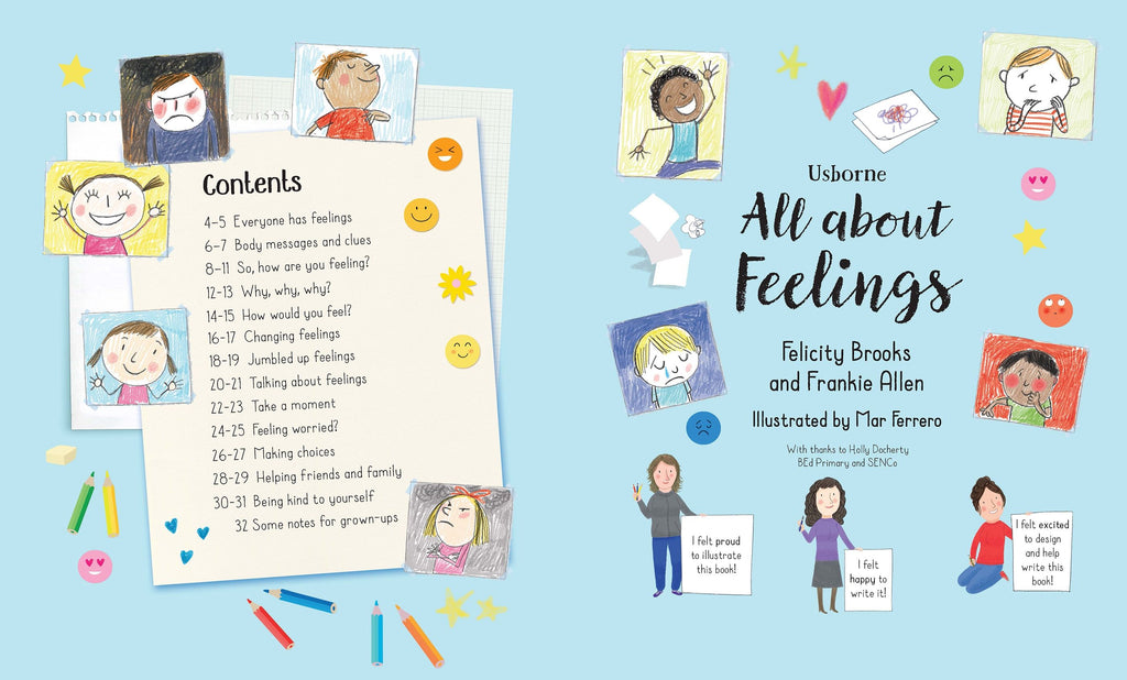 Usborne – All About Feelings – Carte pentru copii 3+ ani – carte pentru copii Usborne, pagini interior ilustrate