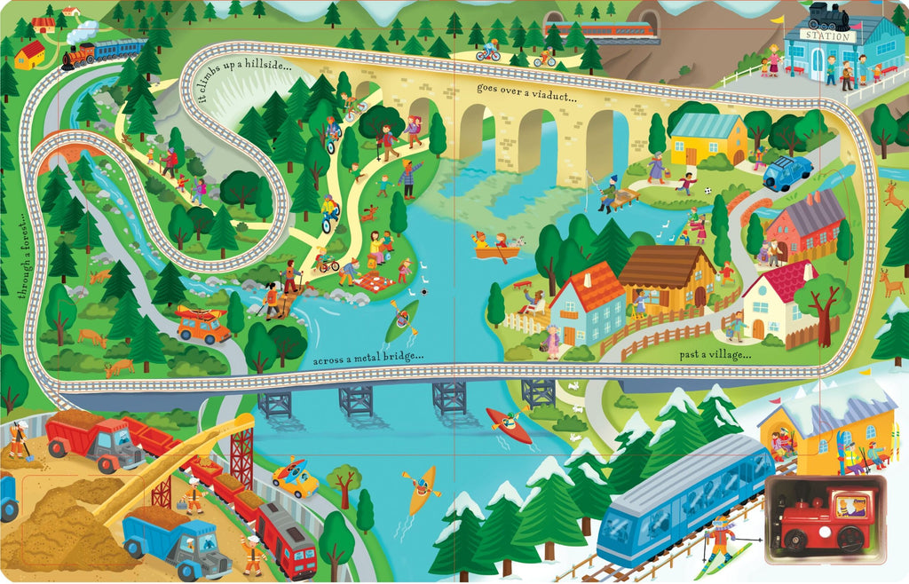 Usborne – Wind-up Train – Carte pentru copii 3+ ani – carte pentru copii Usborne, preview pagini