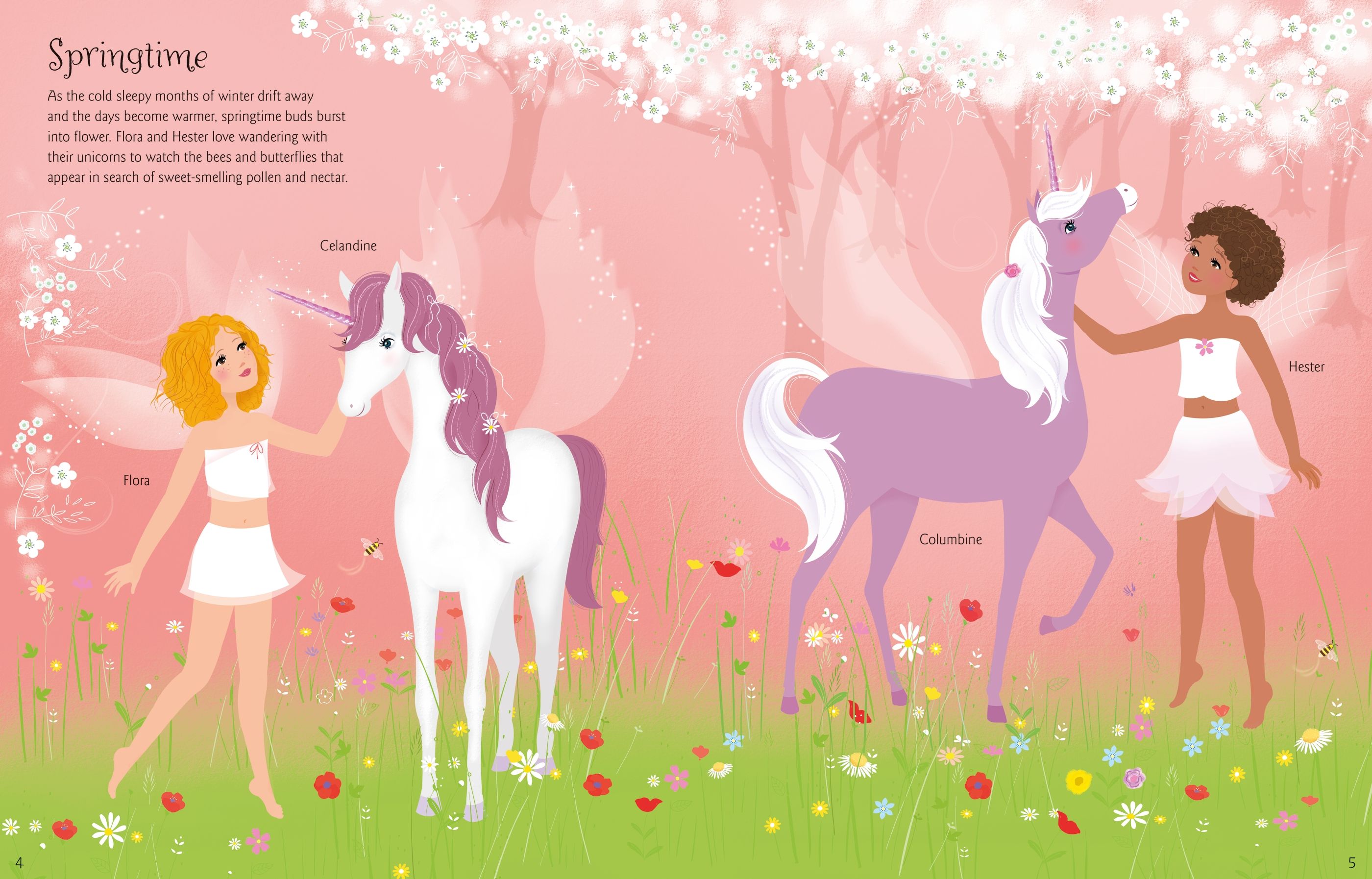 Usborne – Sticker Dolly Dressing Unicorns – Carte cu stickere pentru copii 5+ ani – carte pentru copii Usborne, preview pagini
