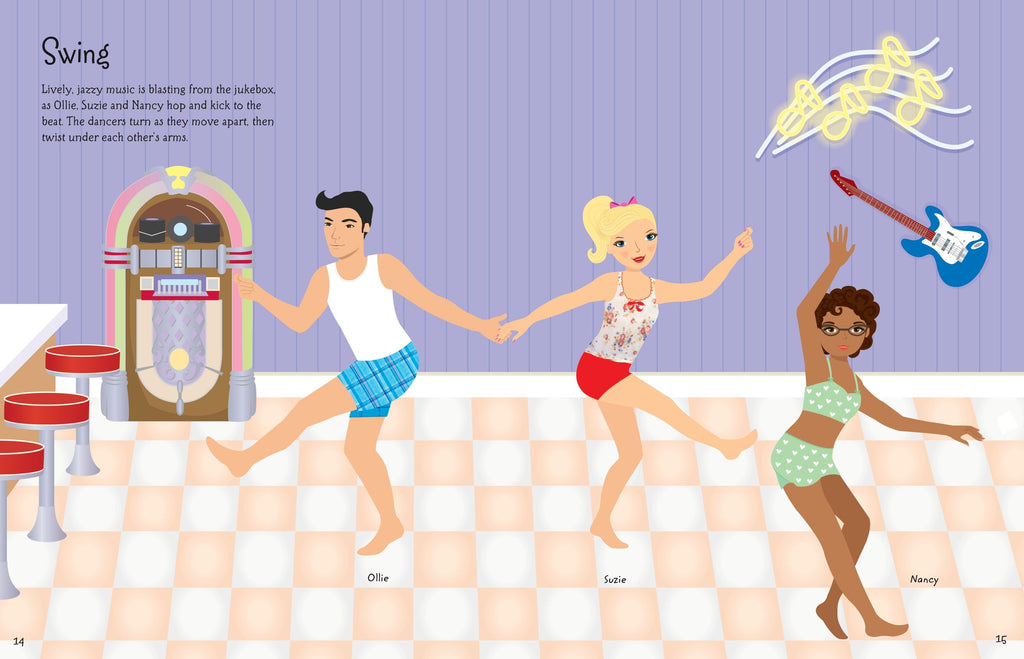 Usborne – Sticker Dolly Dressing Dancers – Carte cu stickere pentru copii 5+ ani – carte pentru copii Usborne, preview pagini