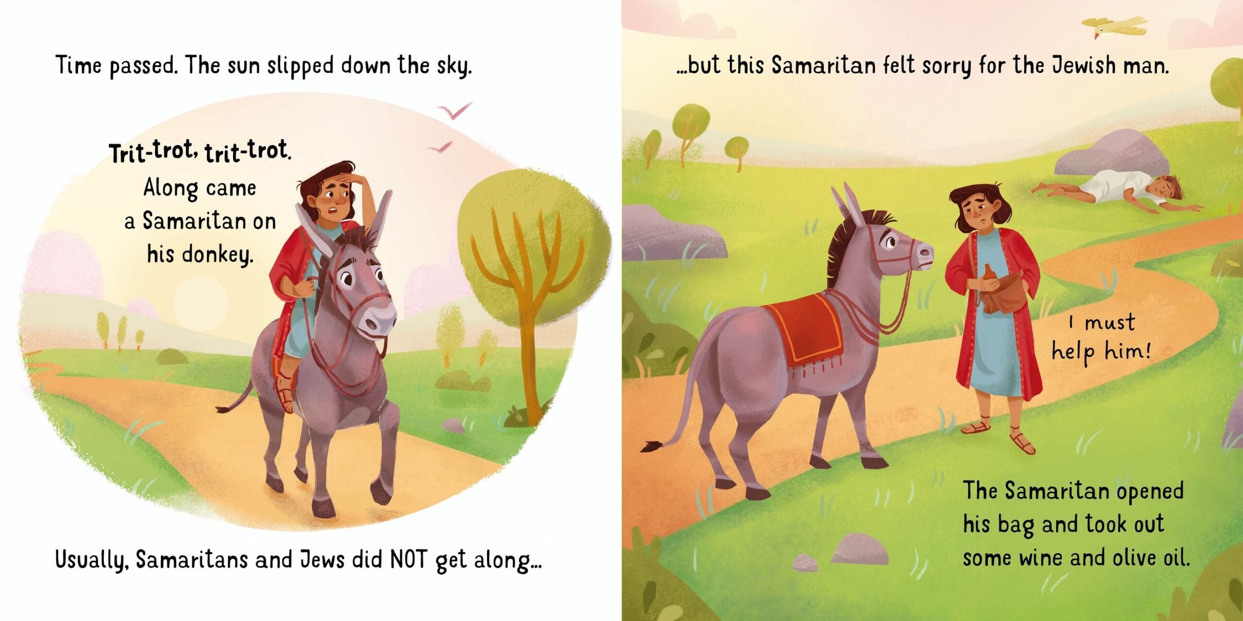 Usborne – The Good Samaritan – Carte pentru copii 18+ luni – carte pentru copii Usborne, pagini interior ilustrate
