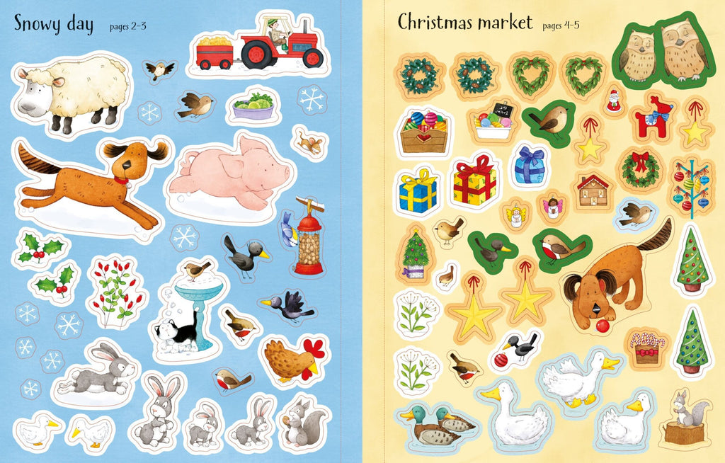 Usborne – Poppy and Sam's Christmas Sticker Book – Carte cu stickere pentru copii 3+ ani – carte pentru copii Usborne, preview pagini